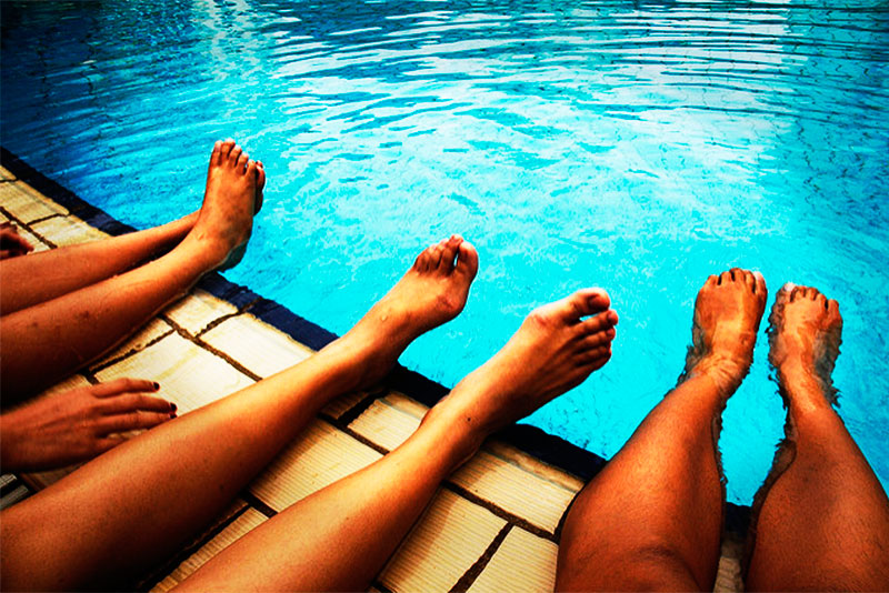 Legs in a pool